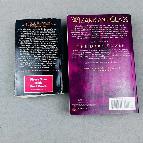 Dark Tower Book 3 & 4 Stephen King The Waste Land Wizard and Glass Paperback - Picture 3 of 13